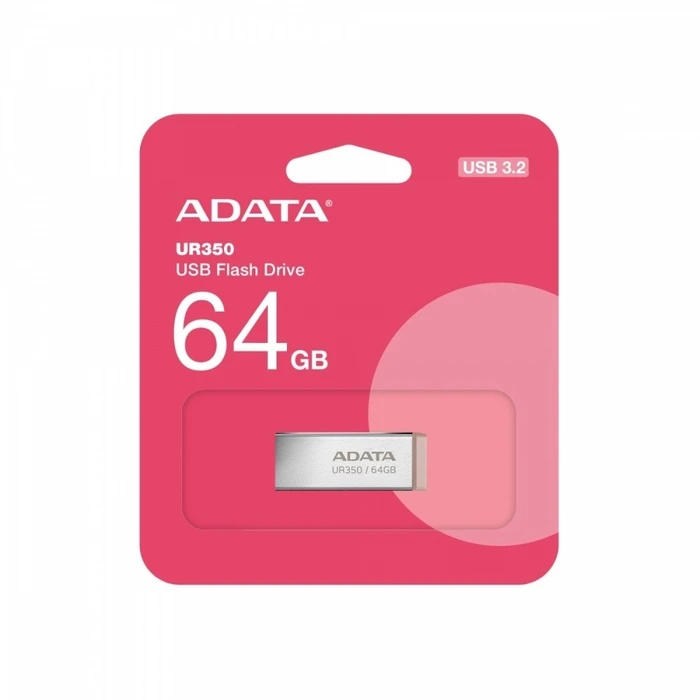 USB Flash 64 GB Adata Pendrive Ur350 Usb3.2 Gen1 Metal Brown