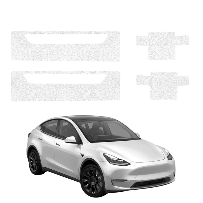 GrizzGlass HeavyDuty White Door Sill Protective Film Tesla Model Y (2020-2024) [4in1]