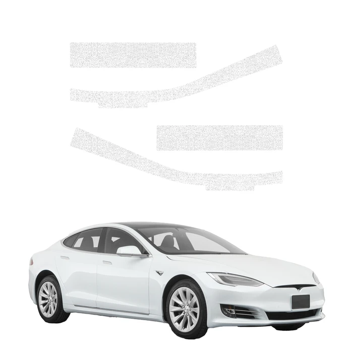 GrizzGlass HeavyDuty White Door Sill Protective Film Tesla Model S (2023-2026) [4in1]