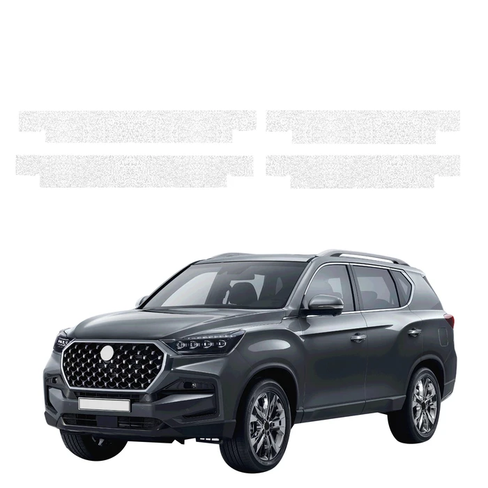 GrizzGlass HeavyDuty White Door Sill Protective Film SsangYong Rexton (2023-2026) [4in1]
