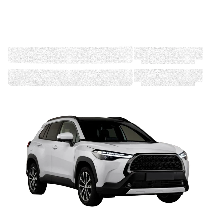 GrizzGlass HeavyDuty White Door Sill Protective Film Toyota Corolla Cross (2022-2026) [4in1]