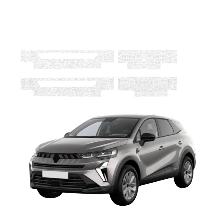 GrizzGlass HeavyDuty White Door Sill Protective Film Renault Symbioz (2024-2026) [4in1]