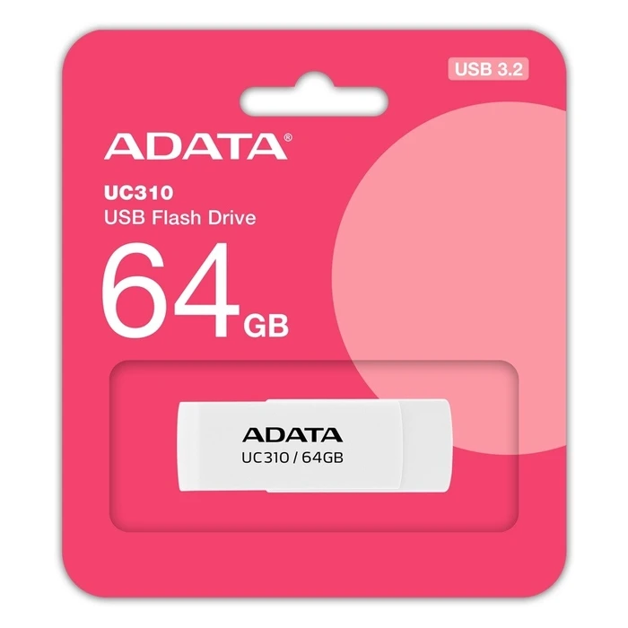 USB Flash 64 GB Adata Pendrive Uc310 Usb3.2 White
