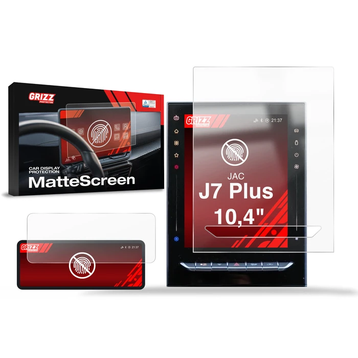 Matte GrizzGlass CarDisplay Protection JAC J7 Plus 10,4" (2025-2026) [2in1]