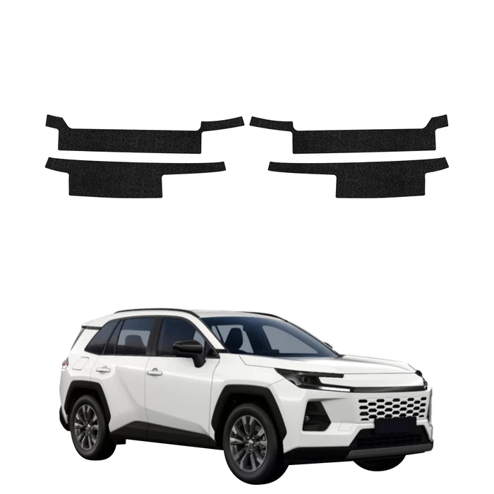 GrizzGlass HeavyDuty Black Illuminated Door Sill Protective Film Toyota RAV4 (2026) [4in1]