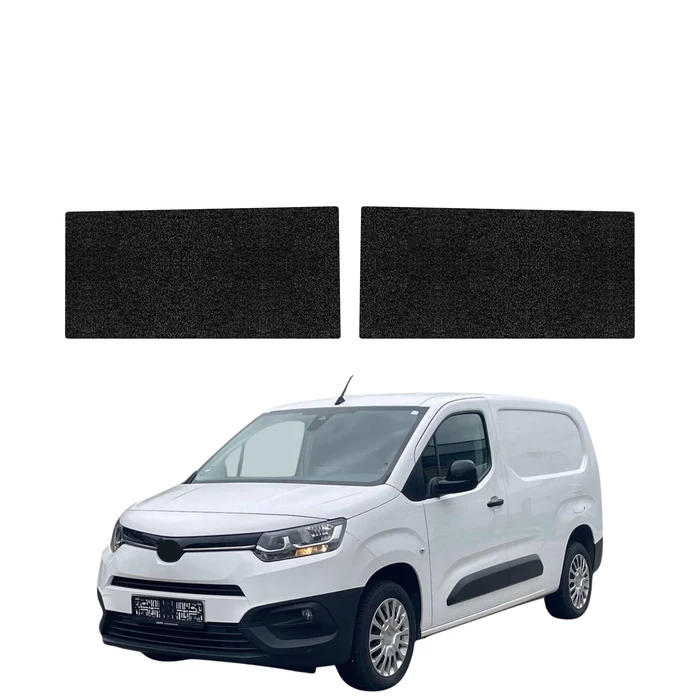 GrizzGlass HeavyDuty Black Front Door Sill Without Notch Protective Film Toyota Proace City (2018-2026) [2in1]