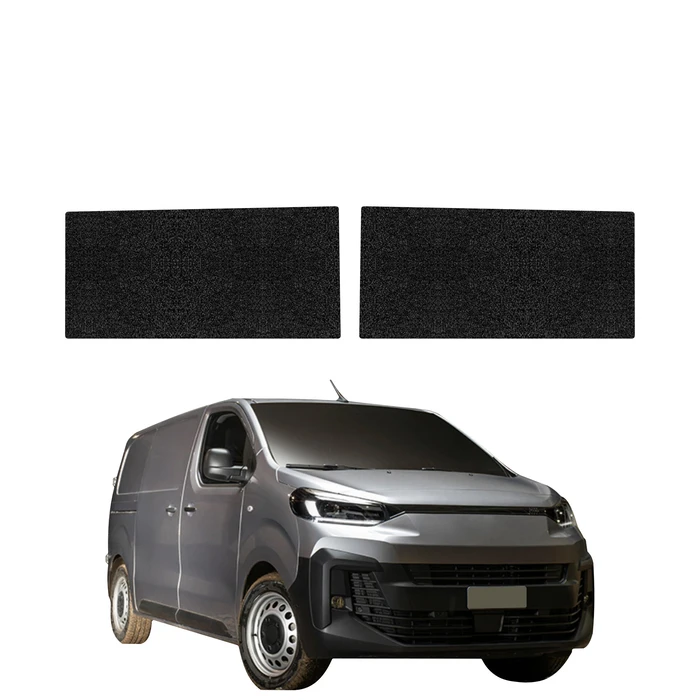 GrizzGlass HeavyDuty Black Front Door Sill Without Notch Protective Film Fiat Scudo (2024-2026) [2in1]