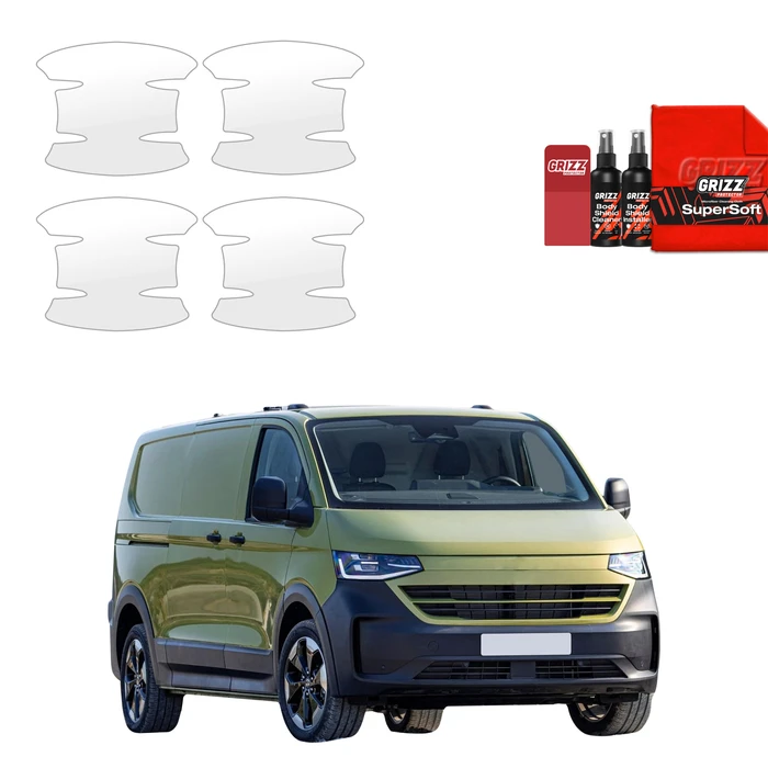 GrizzGlass BodyShield Door Handle Protective Film Volkswagen Transporter (2024-2026) [4in1]