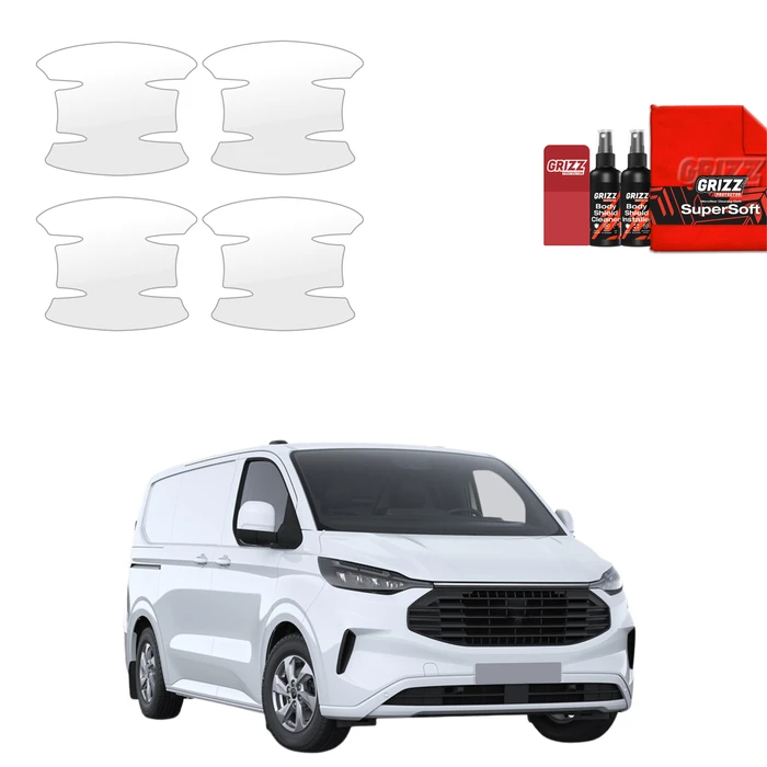 GrizzGlass BodyShield Door Handle Protective Film Ford Transit Custom (2022-2026) [4in1]