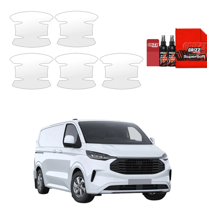 GrizzGlass BodyShield Door Handle Protective Film Ford Transit Custom (2022-2026) [5in1]