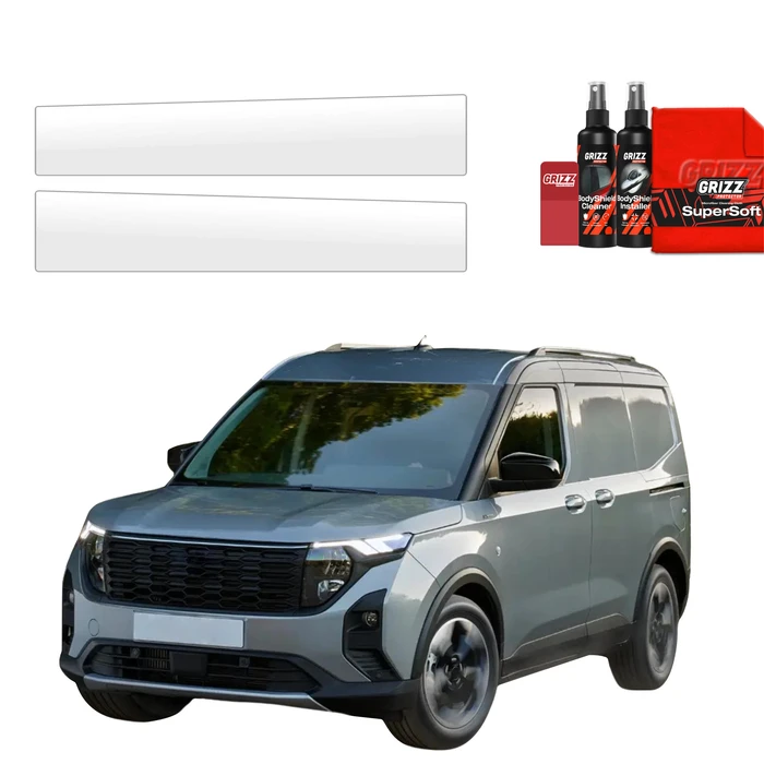GrizzGlass BodyShield Front Door Sill Without Notch Protective Film Ford Transit Courier (2024-2026) [2in1]