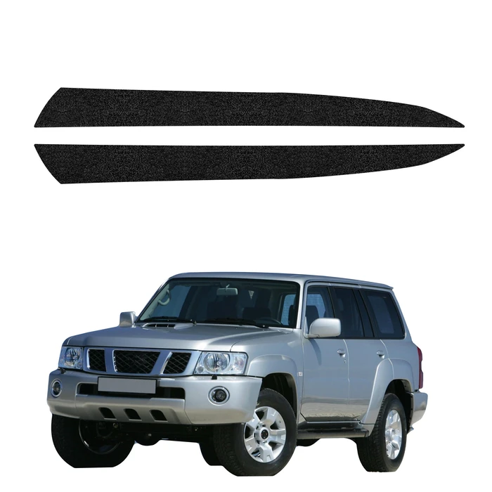 GrizzGlass HeavyDuty Black Hood Protective Film Nissan Patrol Y61 (1997-2009) [2in1]