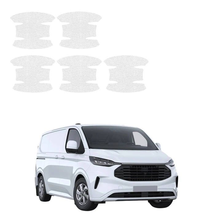 GrizzGlass HeavyDuty Clear Door Handle Protective Film Ford Transit Custom (2022-2026) [5in1]