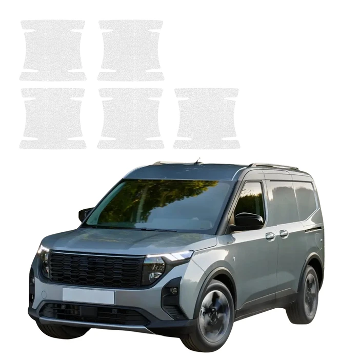 GrizzGlass HeavyDuty Clear Door Handle Protective Film Ford Transit Courier (2024-2026) [5in1]