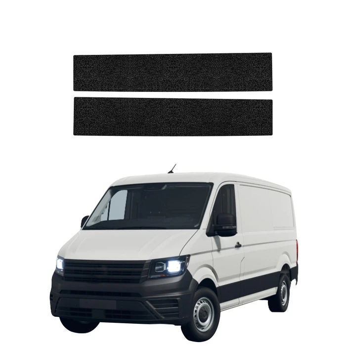 GrizzGlass HeavyDuty Black Front Door Sill Protective Film Volkswagen Crafter (2016-2026) [2in1]