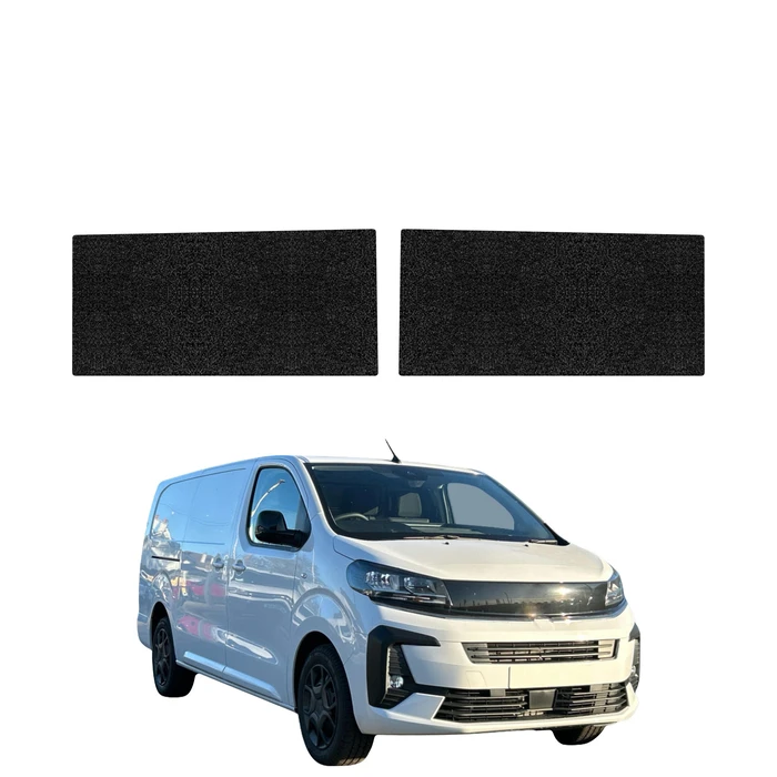 GrizzGlass HeavyDuty Black Front Door Sill Without Notch Protective Film Opel Vivaro (2024-2026) [2in1]