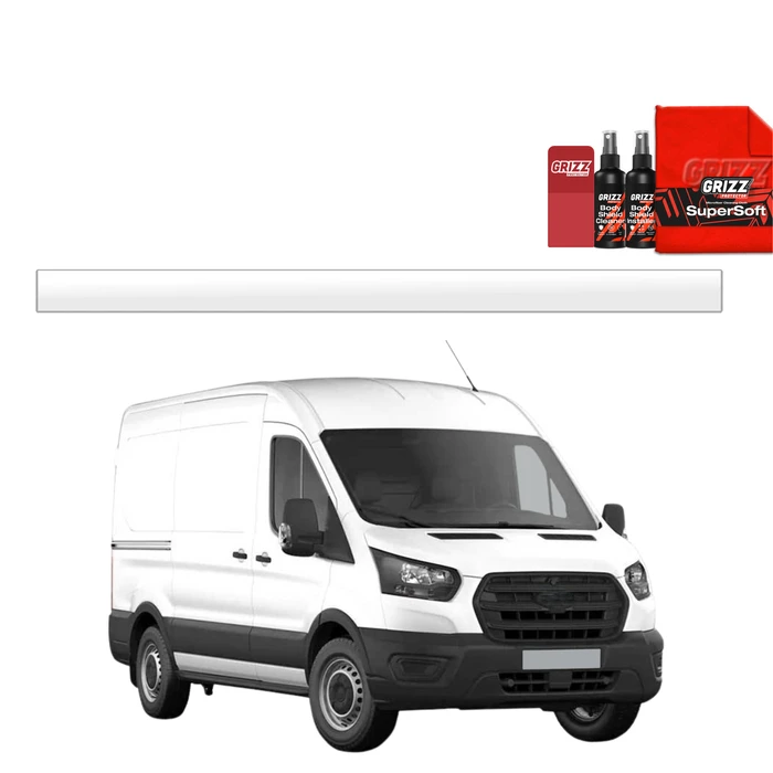 GrizzGlass BodyShield Left Cargo Door Sill Protective Film Ford Transit (2020-2026)