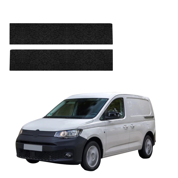 GrizzGlass HeavyDuty Black Front Door Sill Without Notch Protective Film Volkswagen Caddy Cargo (2020-2026) [2in1]