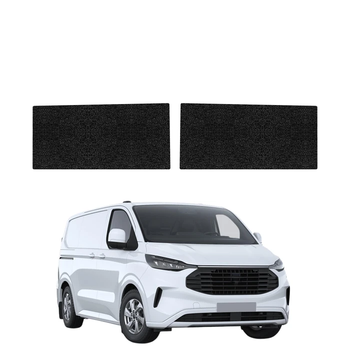 GrizzGlass HeavyDuty Black Front Door Sill Protective Film Ford Transit Custom (2022-2026) [2in1]