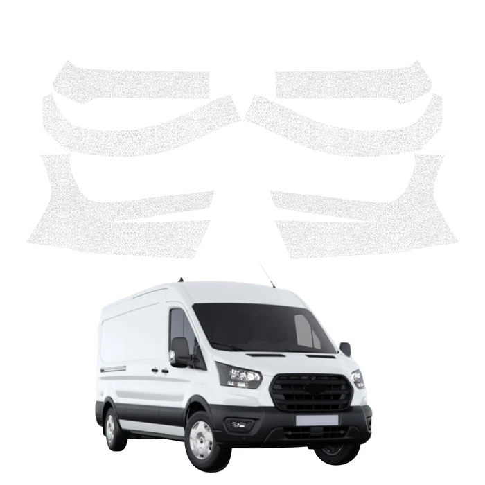 GrizzGlass HeavyDuty White Front Protective Film Ford Transit Van 350 L3 (2023-2026) [6in1]