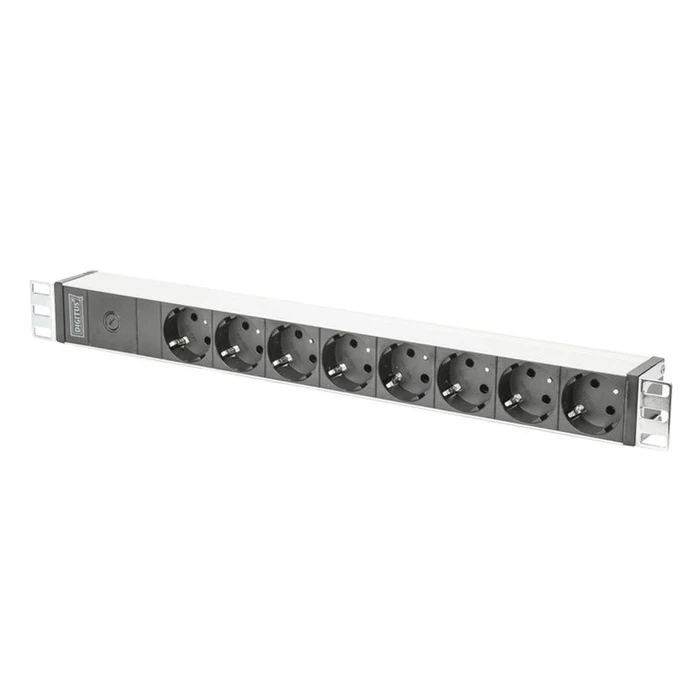 Πολύπριζο Ασφαλείας Digitus socket strip with aluminum profile and backup fuse - 2 m