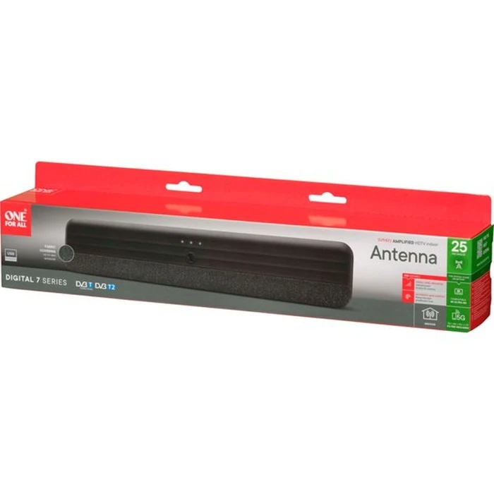 Εσωτερική Κεραία Τηλεόρασης One for All DVB-T2 Fabric 5G BAR with USB SV9492-5G