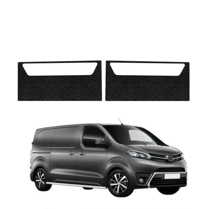 GrizzGlass HeavyDuty Black Front Door Sill Protective Film Toyota Proace (2024-2026) [2in1]