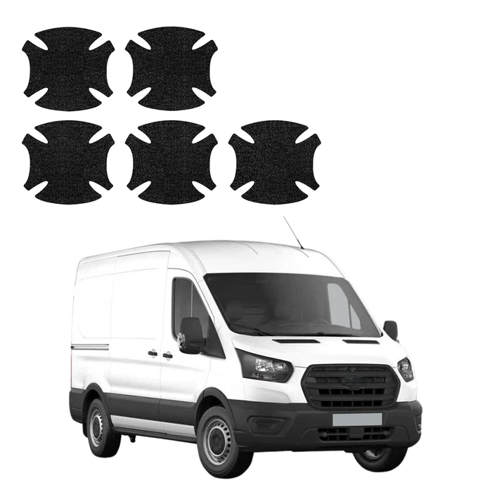 GrizzGlass HeavyDuty Black Door Handle Protective Film Ford Transit (2020-2026) [5in1]