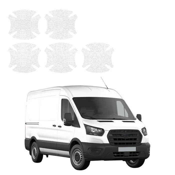 GrizzGlass HeavyDuty White Door Handle Protective Film Ford Transit (2020-2026) [5in1]