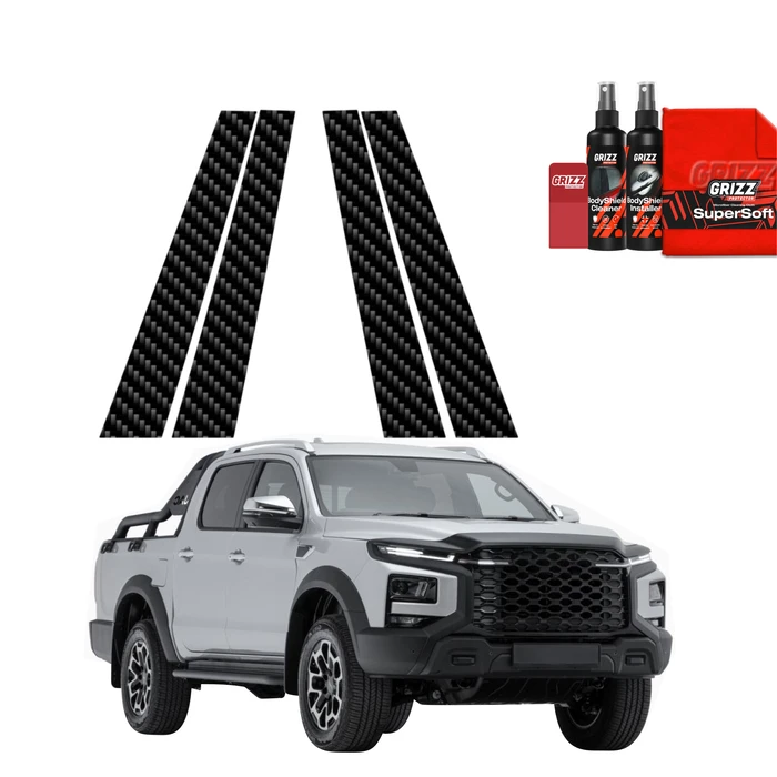GrizzGlass BodyShield Carbon Car Pillar Protective Film JAC T9 (2025-2026) [4in1]