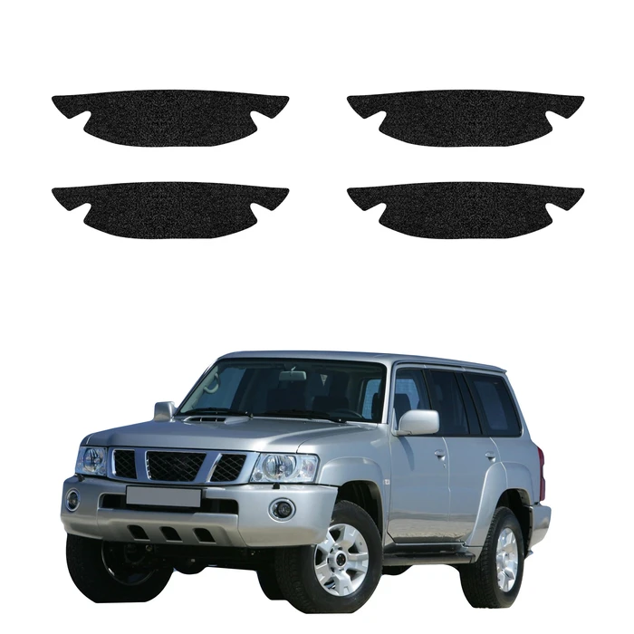 GrizzGlass HeavyDuty Black Door Handle Protective Film Nissan Patrol Y61 (1997-2009) [4in1]