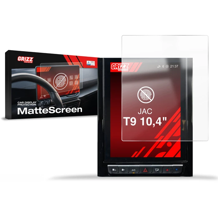 Matte GrizzGlass CarDisplay Protection JAC T9 10,4" (2025-2026)