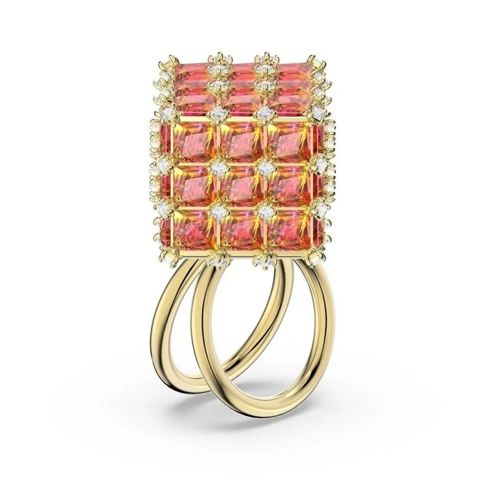 Swarovski Curiosa Square Γυναικείο Δαχτυλίδι με Ζιργκόν από Ατσάλι Επιχρυσωμένο 5599807