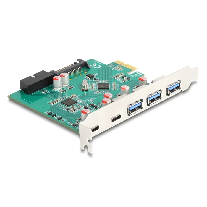 Controller Delock Κάρτα Επέκτασης PCIe X1 σε 3X Usb/2X USB-C/19-Pin 90109, 5Gbps