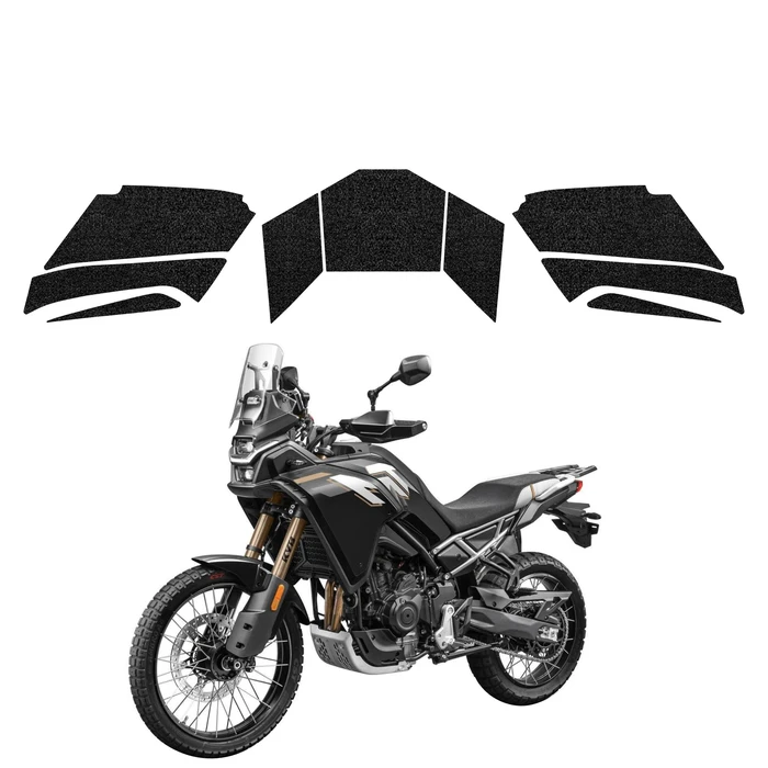 GrizzGlass HeavyDuty Black Tank Top and Side Fairing Protective Film CFMOTO 450MT (2024-2026) [9in1]