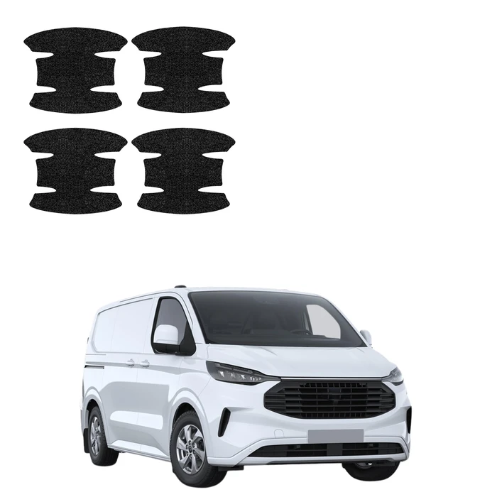 GrizzGlass HeavyDuty Black Door Handle Protective Film Ford Transit Custom (2022-2026) [4in1]