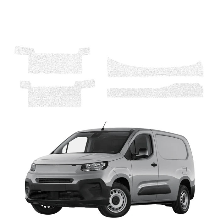 GrizzGlass HeavyDuty White Door Sill With Notches Protective Film Fiat Doblo Cargo (2018-2026) [4in1]