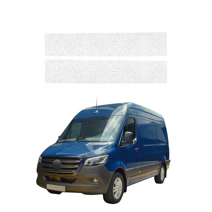 GrizzGlass HeavyDuty White Front Door Sill Protective Film Mercedes-Benz Sprinter (2018-2026) [2in1]