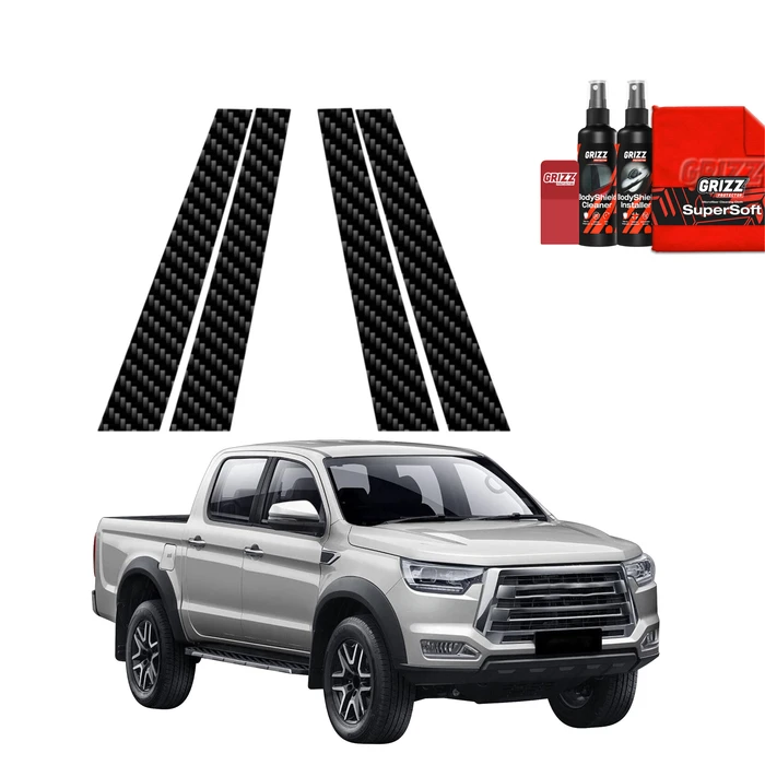 GrizzGlass BodyShield Carbon Car Pillar Protective Film JAC T8 Plus (2025-2026) [4in1]