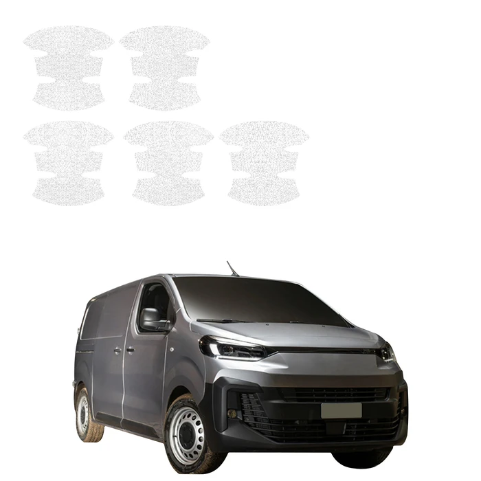 GrizzGlass HeavyDuty White Door Handle Protective Film Fiat Scudo (2024-2026) [5in1]