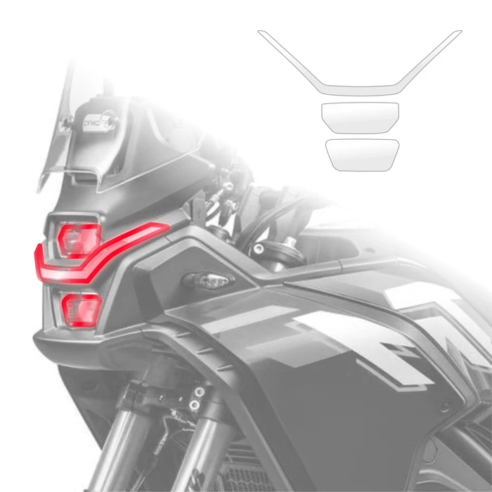 GrizzGlass BodyShield Lamp Protective Film CFMOTO 450MT (2024-2026) [3in1]