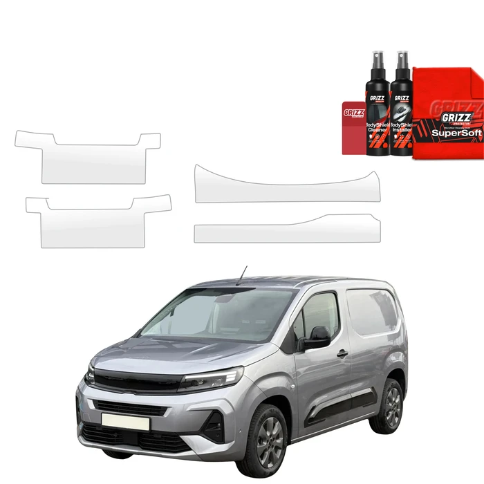 GrizzGlass BodyShield Door Sill With Notches Protective Film Opel Combo Cargo (2018-2026) [4in1]