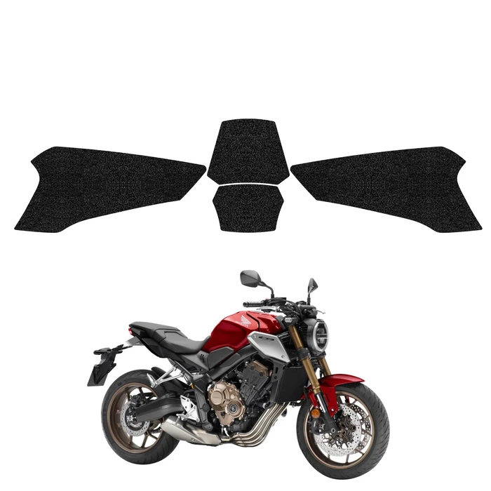 GrizzGlass HeavyDuty Black Fuel Tank Protective Film Honda CB650R (2021-2023) [4in1]