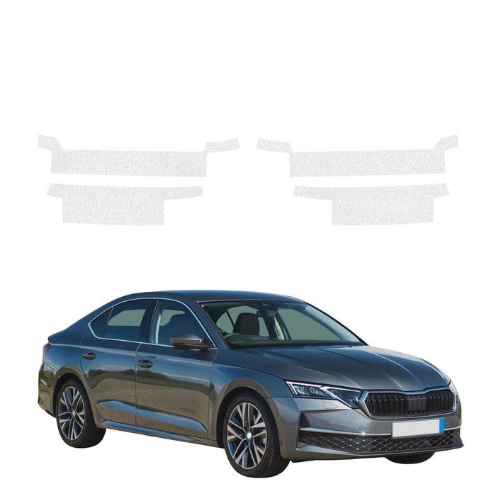 GrizzGlass HeavyDuty Clear Door Sill Protective Film Skoda Octavia 4 Liftback Facelift (2024-2026) [4in1]