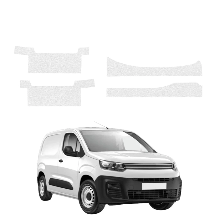 GrizzGlass HeavyDuty Clear Door Sill With Notches Protective Film Citroen Berlingo VAN (2018-2026) [4in1]