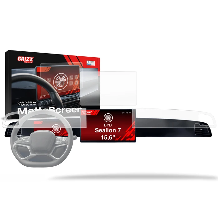 Matte GrizzGlass CarDisplay Protection BYD Sealion 7 15,6" (2026) [3in1]