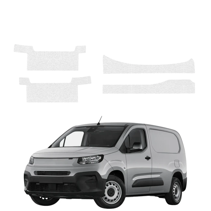 GrizzGlass HeavyDuty Clear Door Sill With Notches Protective Film Fiat Doblo Cargo (2018-2026) [4in1]