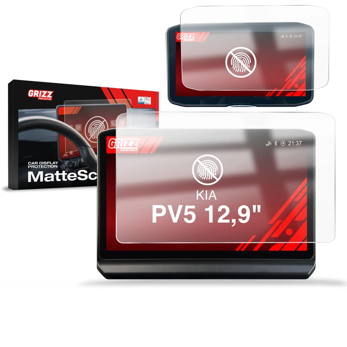 Matte GrizzGlass CarDisplay Protection Kia PV5 12,9" (2025-2026) [2in1]
