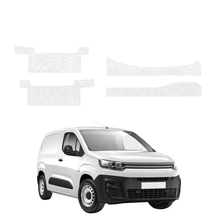 GrizzGlass HeavyDuty White Door Sill With Notches Protective Film Citroen Berlingo VAN (2018-2026) [4in1]