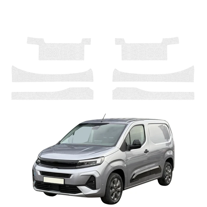 GrizzGlass HeavyDuty Clear Door Sill With Notches Protective Film Opel Combo Cargo (2018-2026) [6in1]